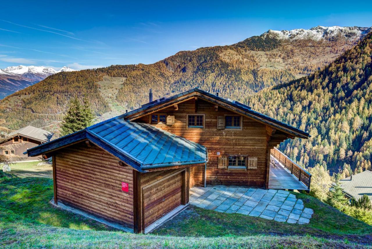 Chalet Le Chapeau La Tzoumaz Exterior foto